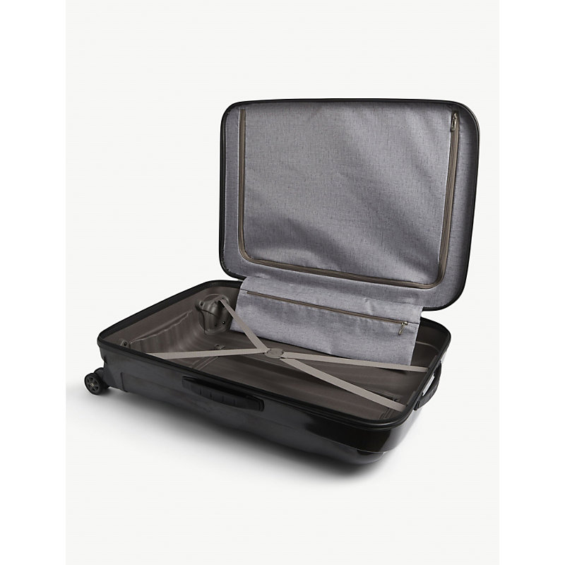 Shop Samsonite C-lite Spinner Hard Case 4 Wheel Cabin Suitcase 75cm In Black