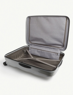 Shop Samsonite C-lite Spinner Hard Case 4 Wheel Cabin Suitcase 81cm In Off White