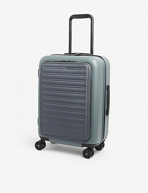 SAMSONITE: StackD Spinner spinner hard case 4 wheel front-pocket expandable cabin suitcase 55cm