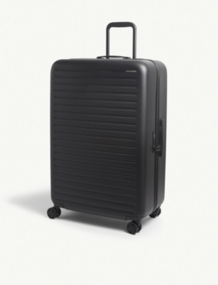 SAMSONITE: StackD Spinner hard case 4 wheel recycled-plastic cabin suitcase 75cm