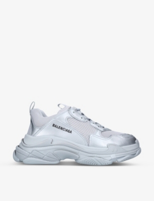 balenciaga shoes mens silver