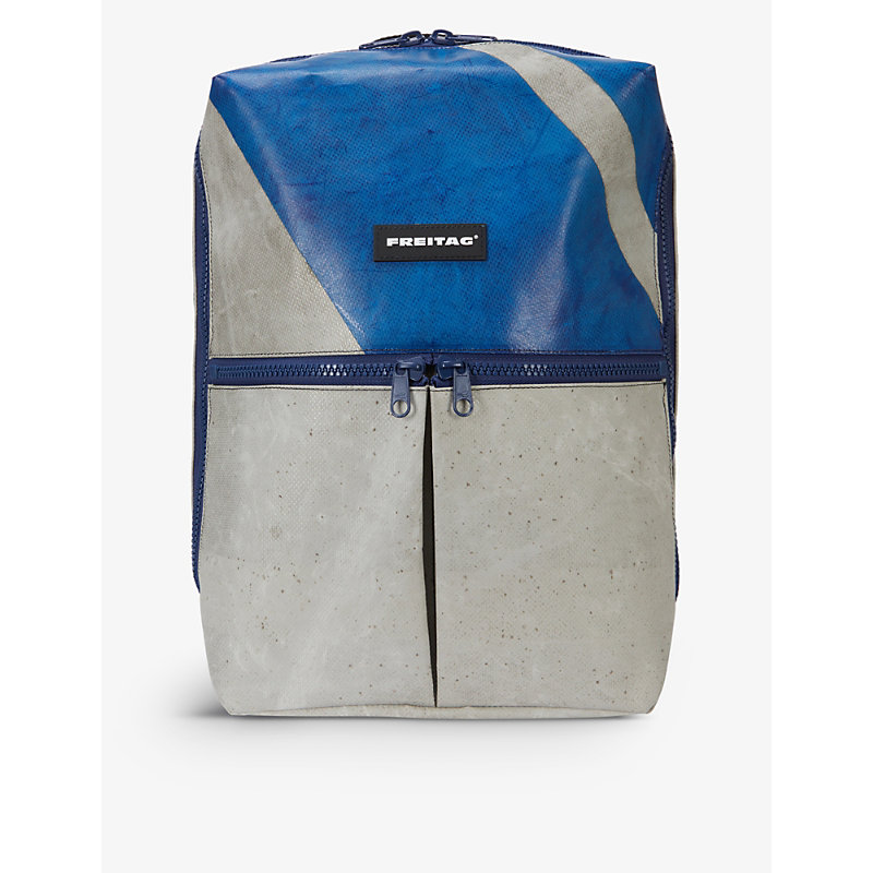 Freitag Fringe Upcycled-tarpaulin Backpack In Silver