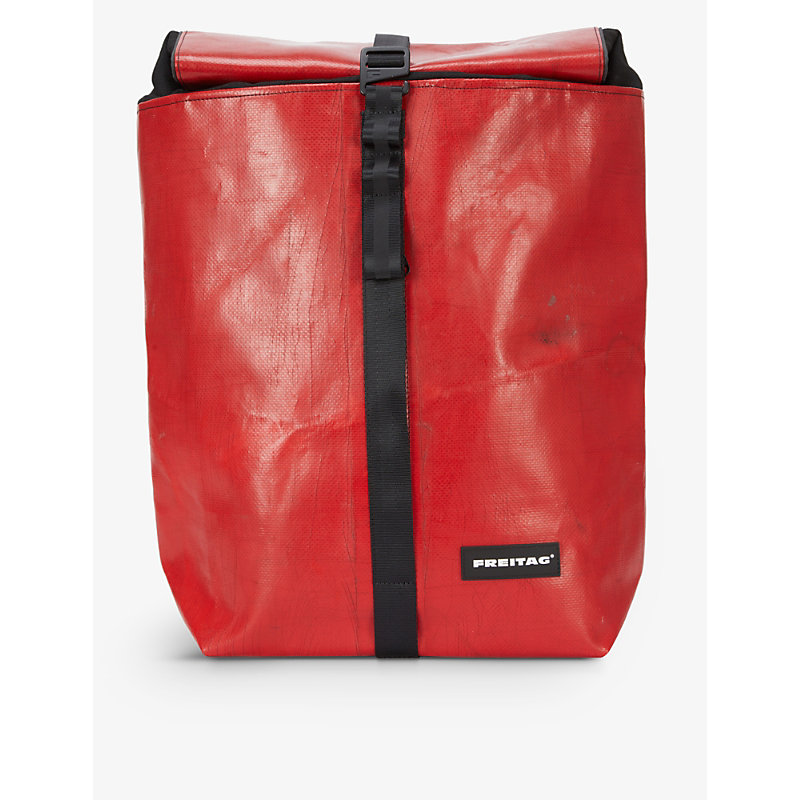 Freitag Mens Tomato Red F155 Clapton Upcycled-tarpaulin Backpack