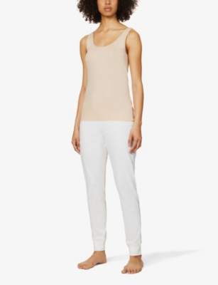 Hanro Seamless Cotton-jersey Vest Top In Nude (lingerie)