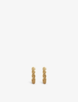 Monica Vinader Corda Recycled 18ct Yellow Gold Vermeil On Sterling-silver Huggie Earrings In Gold