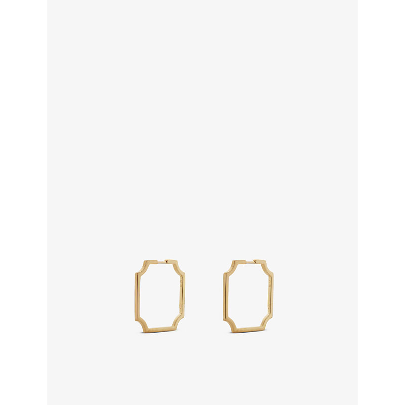 Monica Vinader Signature Skinny Recycled 18ct Yellow Gold-plated Vermeil Silver Hoop Earrings