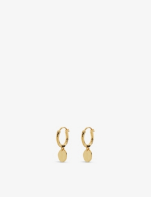 MONICA VINADER: Siren Muse 18ct yellow gold-plated vermeil silver mini drop earrings