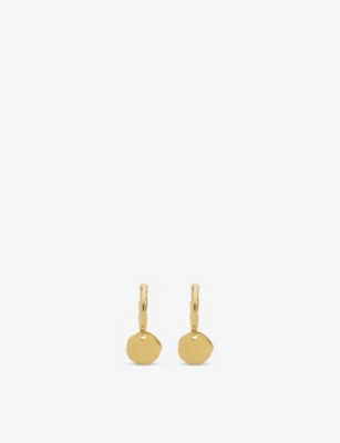 MONICA VINADER: Siren Muse recycled 18ct yellow gold-plated vermeil silver mini drop earrings