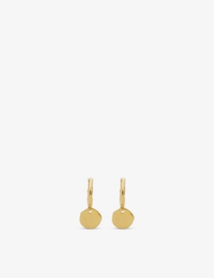 MONICA VINADER: Siren Muse 18ct yellow gold-plated vermeil silver mini drop earrings