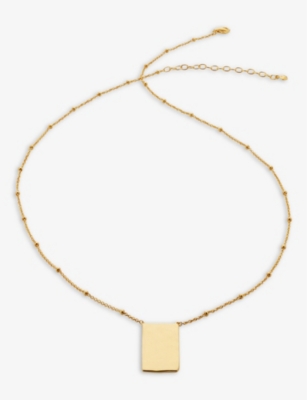 MONICA VINADER - Siren Muse ID recycled 18ct yellow gold-plated vermeil ...