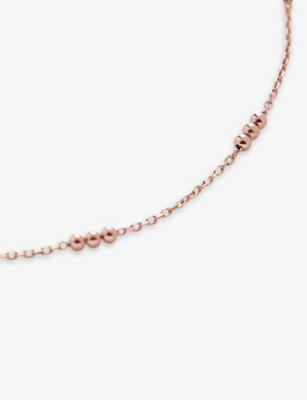 MONICA VINADER: Beaded 18ct rose gold-plated vermeil sterling-silver chain necklace