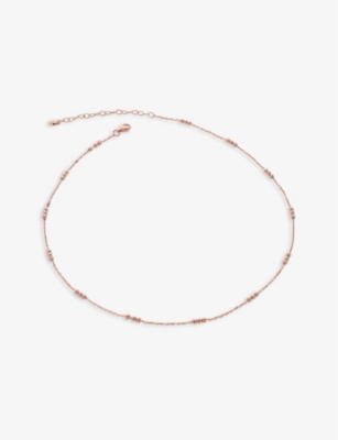Monica Vinader Beaded 18ct Rose Gold-plated Vermeil Sterling-silver Chain Necklace