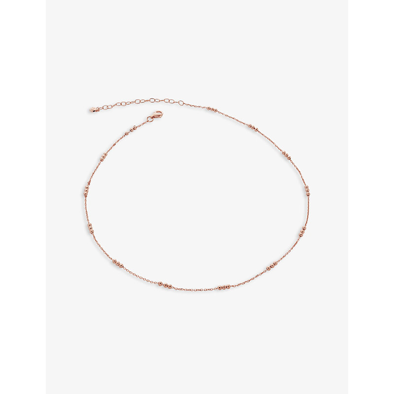 Monica Vinader Beaded 18ct Rose Gold-plated Vermeil Sterling-silver Chain Necklace