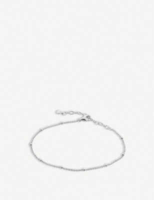 Monica Vinader Silver Long Fine Beaded Chain