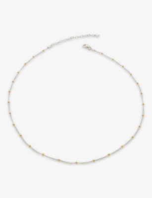 MONICA VINADER: Beaded recycled sterling silver and 18ct yellow-gold vermeil chain necklace