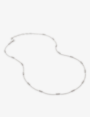 Monica Vinader Triple-beaded Recycled Sterling-silver Choker Necklace
