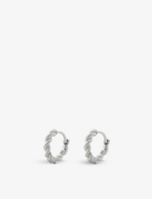 Studio Jewellery Slim Sterling Silver Hoop Earrings