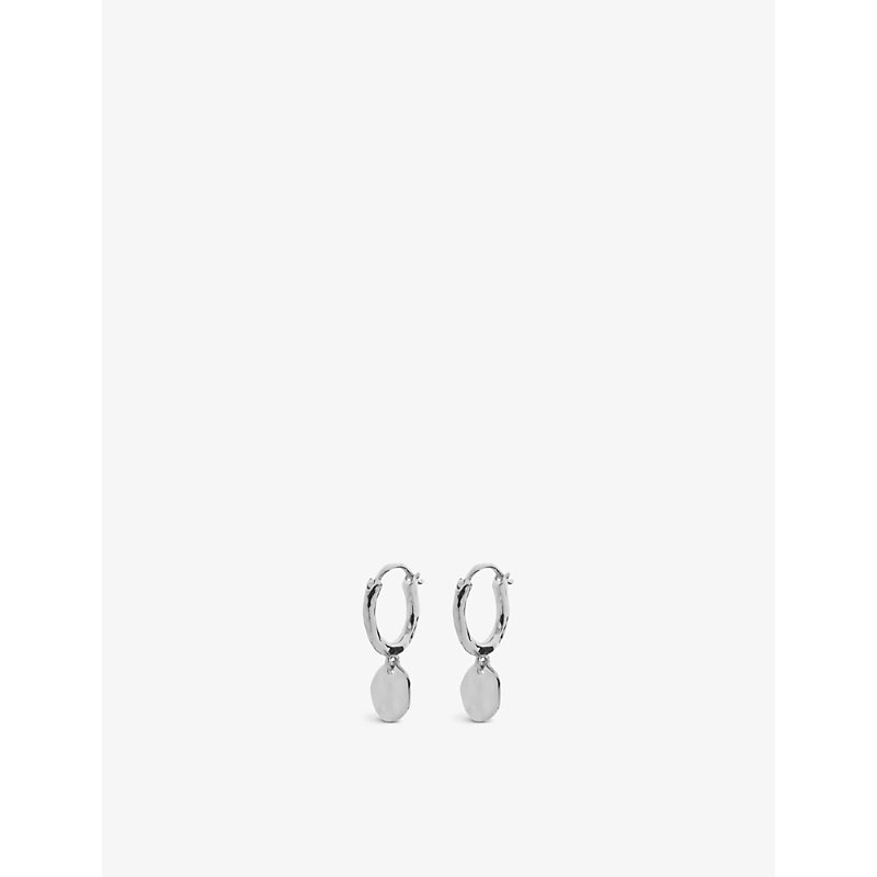 Shop Monica Vinader Womens Silver Siren Muse Recycled Sterling Silver Mini Drop Earrings