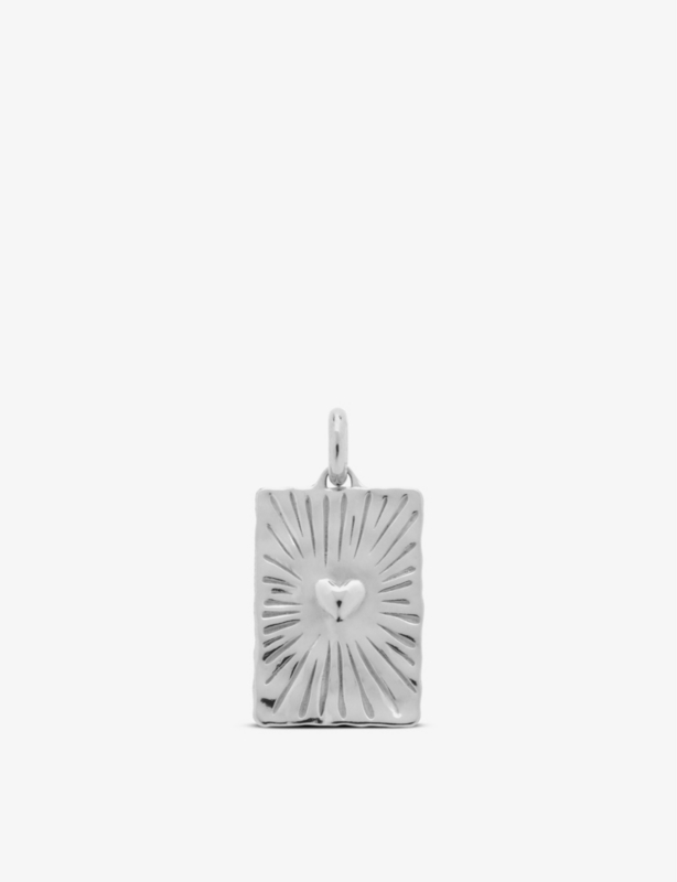 Talisman Heart recycled sterling silver pendant