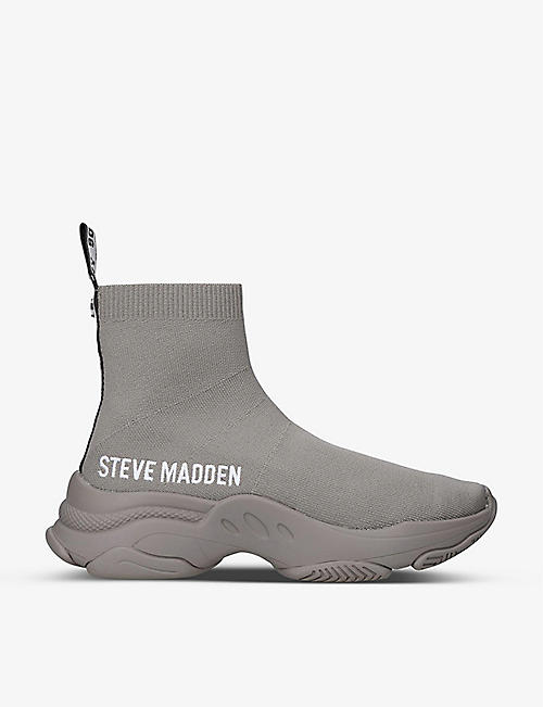 STEVE MADDEN: Master logo-embroidered knitted trainers
