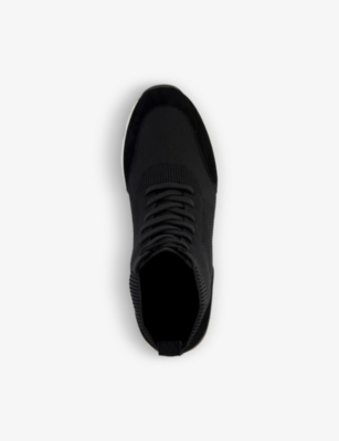 dune black sock trainers
