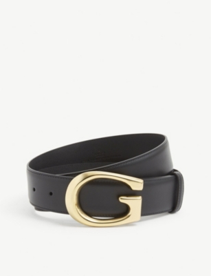 Logo-buckle leather ...