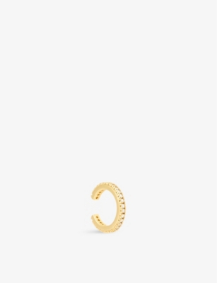 Astrid & Miyu 18ct Yellow Gold-plated Brass And Cubic Zirconia Ear Cuff