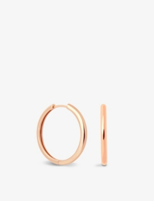 Astrid & Miyu Simple 18ct Rose Gold-plated Sterling Silver Hoop Earrings