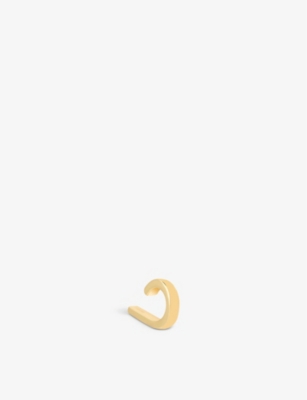 ASTRID & MIYU Mini Simple Wishbone 18ct yellow gold-plated sterling silver ear cuff