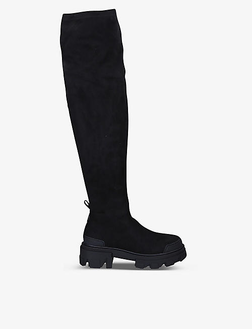 KG KURT GEIGER: Trekker Sock faux-suede over-the-knee boots
