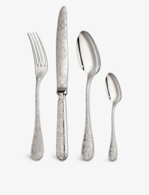 CHRISTOFLE: Jardin d‘Eden silver plated 24-piece cutlery set