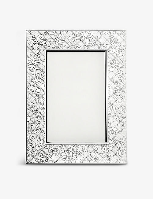 CHRISTOFLE: Jardin d‘Eden silver plated picture frame 10x15 cm