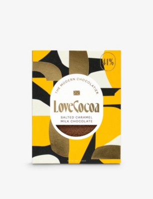 LOVE COCOA: Salted caramel 41% milk chocolate bar 75g