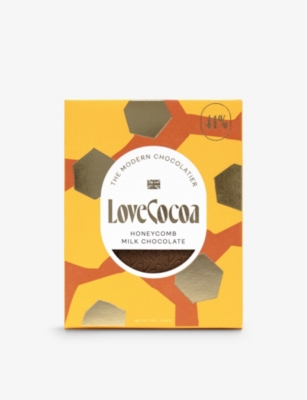LOVE COCOA: Happy Birthday honeycomb 41% milk chocolate bar 75g