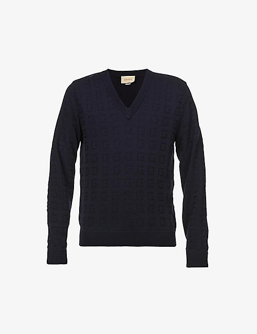 GUCCI: Long-sleeved relaxed-fit wool jumper