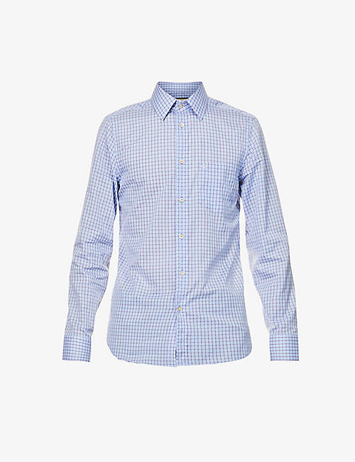 GUCCI: Checked tailored cotton shirt