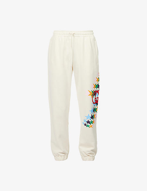 GUCCI: Diagonal Stars relaxed-fit cotton-jersey jogging bottoms