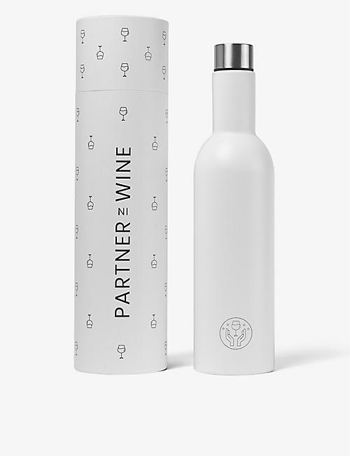 PARTNER IN WINE: Logo-print reusable stainless-steel bottle 750ml