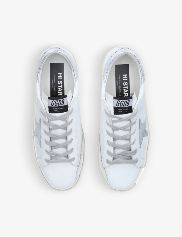 Hi Star logo-embroidered leather low-top trainers