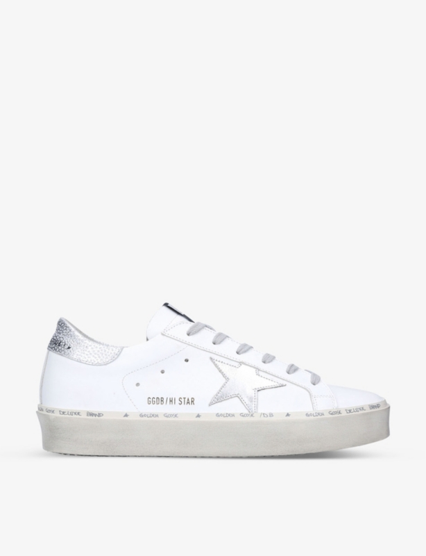 Hi Star logo-embroidered leather low-top trainers