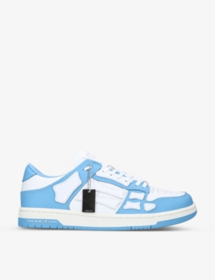 Amiri Men's Skeleton Leather Low-top Sneakers In Blue Other