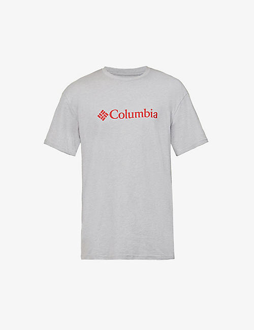 COLUMBIA: Basic 徽标印花平纹针织有机棉 T 恤
