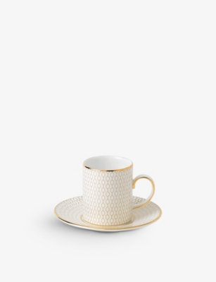 WEDGWOOD: Gio Gold coffee cup and saucer