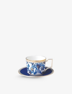 WEDGWOOD: Hibiscus china espresso cup and saucer set
