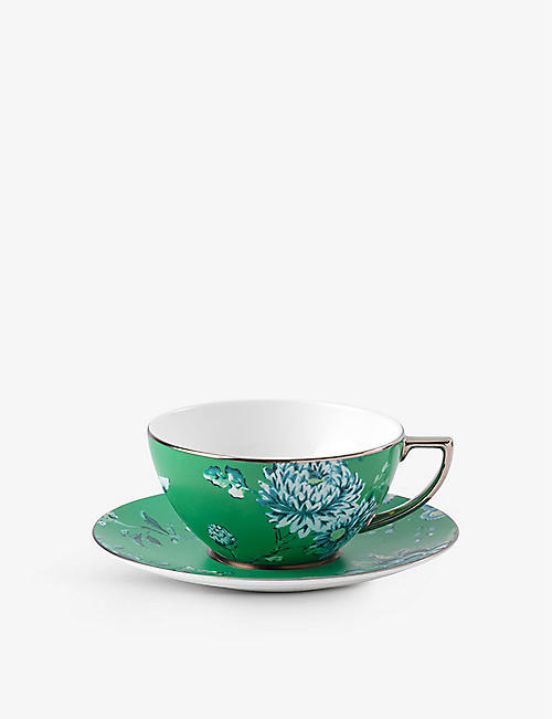 WEDGWOOD: Jasper Conran Chinoiserie china teacup and saucer set