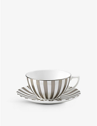 WEDGWOOD: Jasper Conran fine bone china teacup and saucer 253ml