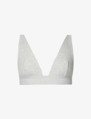 SKIMS: Plunge Stretch-Cotton Bra