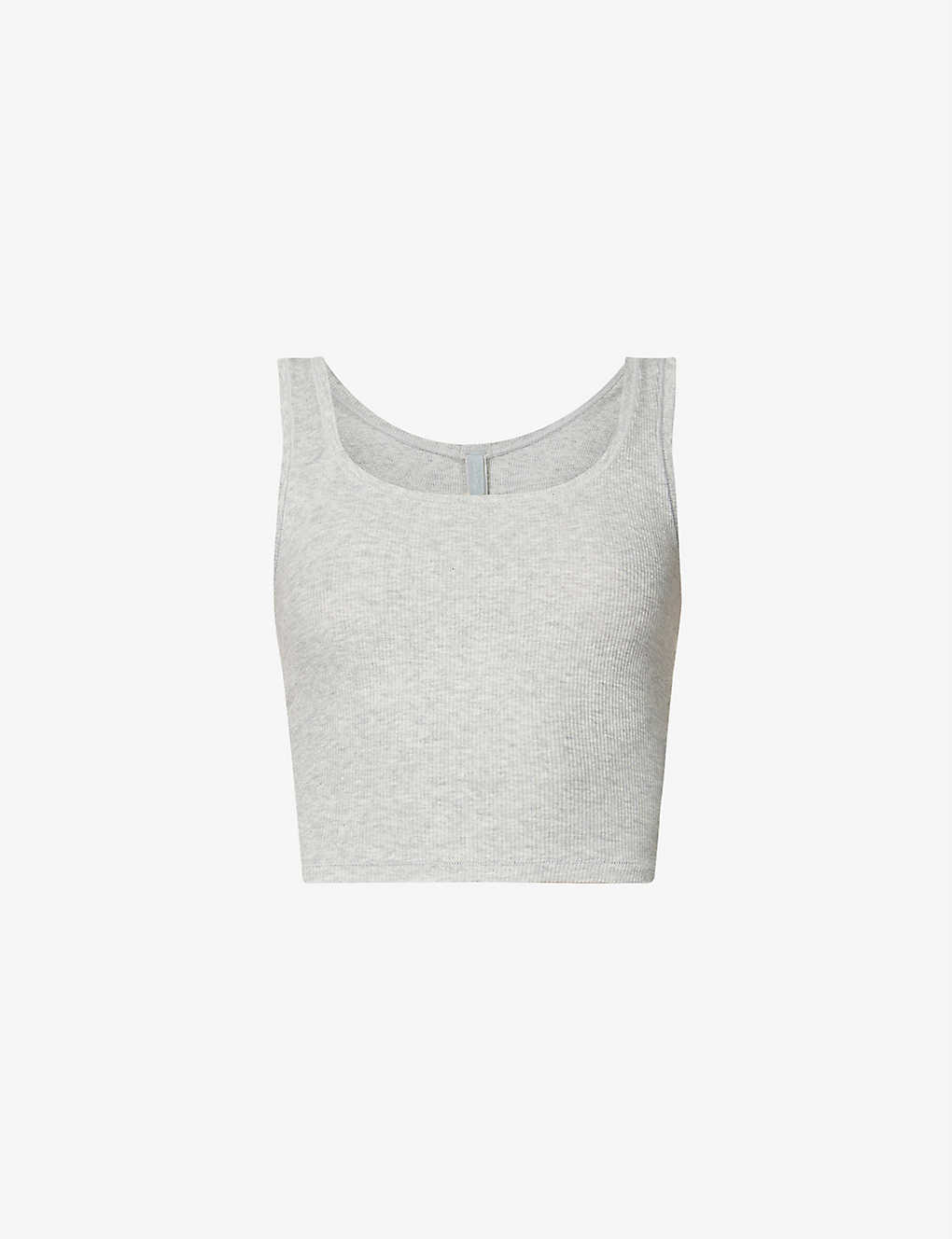 Skims Ribbed Stretch-cotton Tank Top In Grey