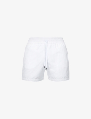 Shop Frescobol Carioca Mens White Sport Regular-fit Swim Shorts