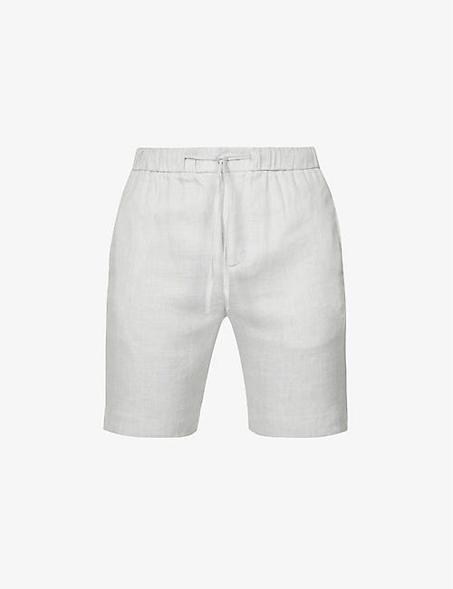 FRESCOBOL CARIOCA: Felipe high-rise linen-cotton blend shorts